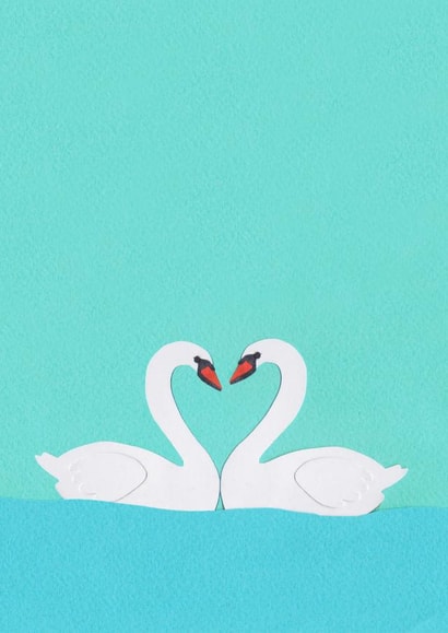 Love Swans Anniversary Valentines Card For Significant Other created by Zabby Allen