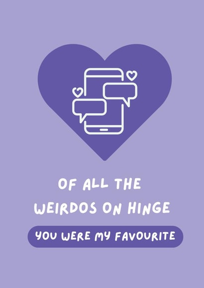 Cheeky Valentine's Day/Anniversary Card - Hinge - You Were my Favourite created by Lucky Jems Gifts