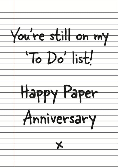 Cheeky anniversary card - First - To Do List created by Dani Verbeeten