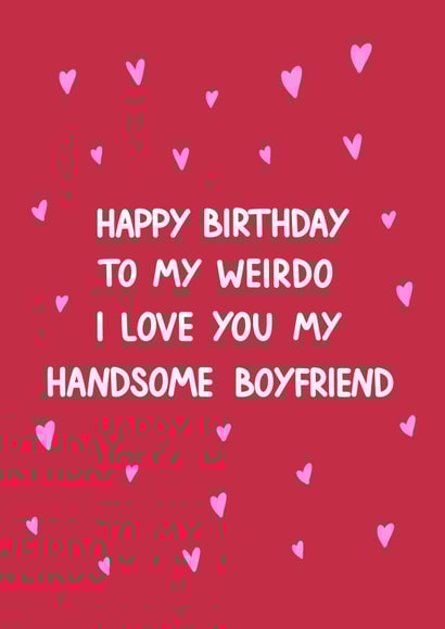 Boyfriend Birthday Card - I Love You My Handsome Boyfriend created by HCD Illustration
