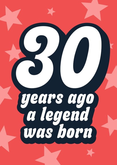 30th Birthday Card - Legend was Born created by Blush & Blossom 
