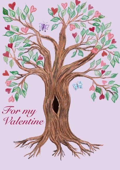 A Beautiful Tree of Hearts with Butterflies for Your Valentine. created by Designs by Vivi