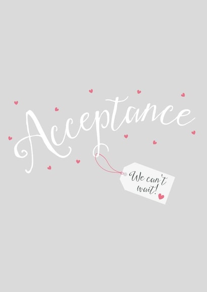Acceptance card - We can't wait! created by Wink Design - Michelle Roberts