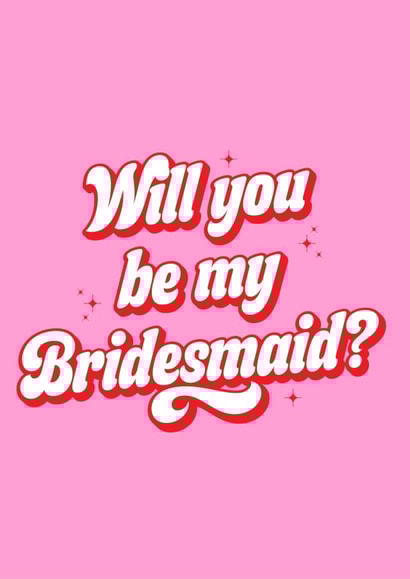 Cute Wedding Card - Will you be my Bridesmaid? created by Blush & Blossom 
