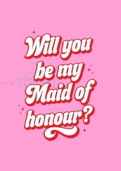 Cute Wedding Card - Will you be my Maid of Honour? created by Blush & Blossom