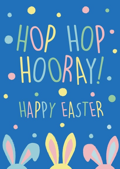 Funny Easter Card for Children - Hop Hop Hooray! Happy Easter created by Hiya Pal