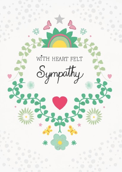Heartfelt Sympathy Card - Floral created by Pencilface
