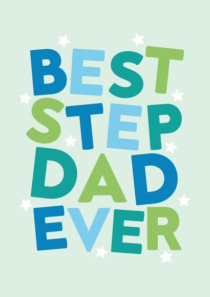 Cute Father's Day card - best Step Dad ever created by Seabird Studio