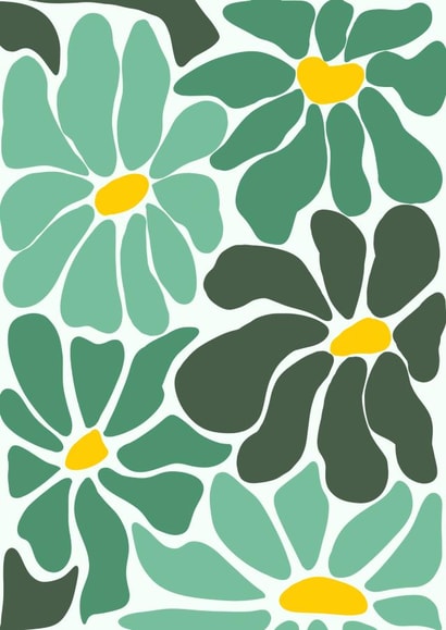 Cute Blank Card - Flower Power created by Kelz cardz