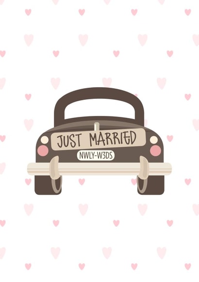 Cute Just married card created by GIFTS BY ANNA