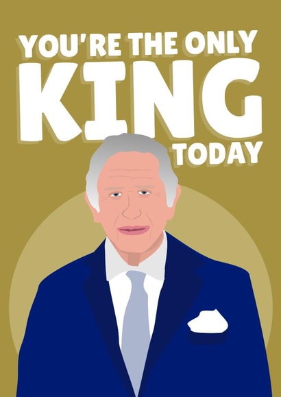 Funny Father's Day Card - King Charles - Royalty created by PopDogShop