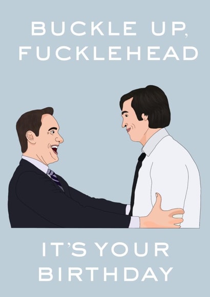 Funny Succession Birthday Card with Cousin Greg and Tom Wambsgans created by Sophisticards