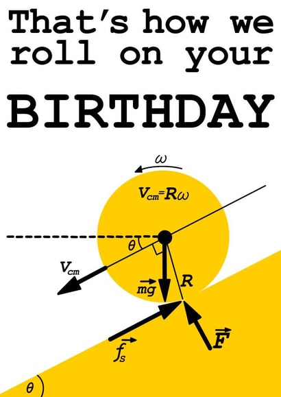 Physics birthday card for the science geek in your life created by Absurd Blurred
