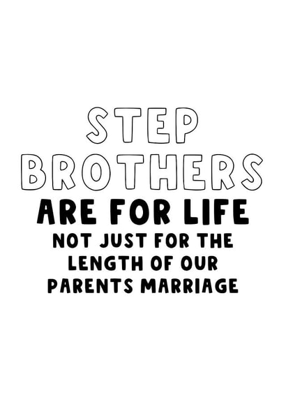 Step Brother Card - Funny Card For Step-Brother - Step Bro - Brother Cards created by The Blunt Badger