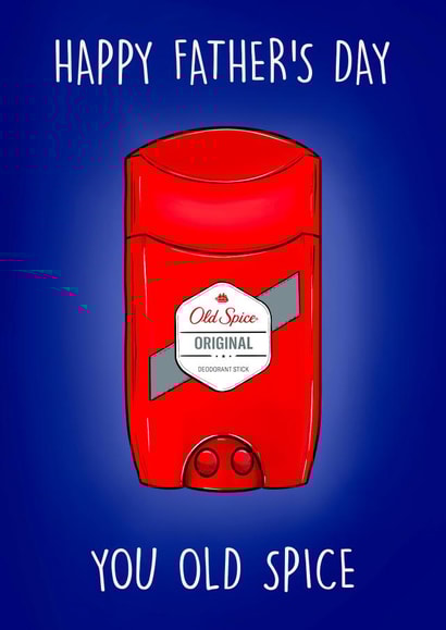 Cheeky Father's Day Card - Old Spice - Deodorant created by Poppy & Mabel