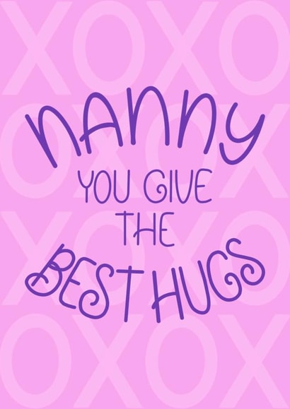 Cute Mother's Day Card - Nanny - Best Hugs created by Angelicabydesign