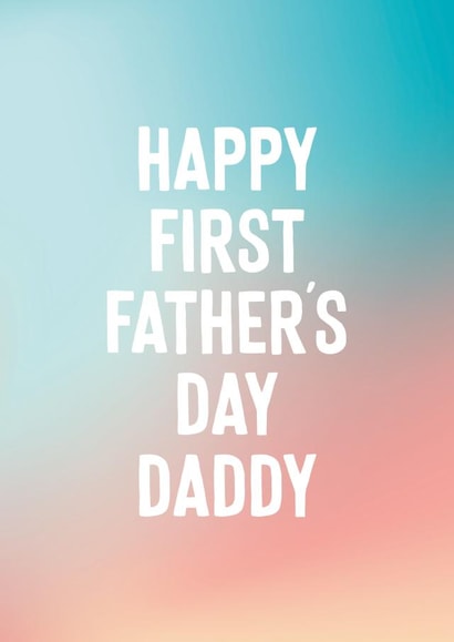Colourful First Father's Day Card For Daddy created by Purple Tree Designs