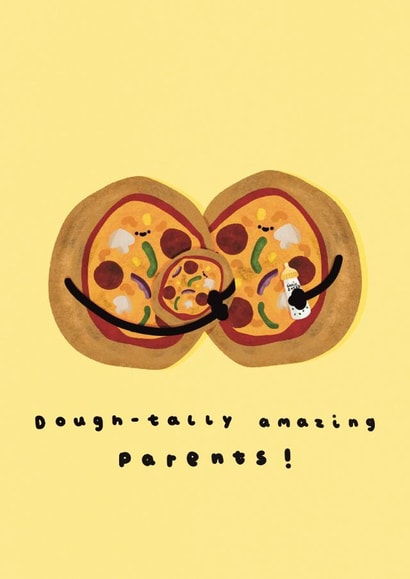 Dough-tally (totally) amazing parents first time parent’s congratulations card created by Laura  Stanyon