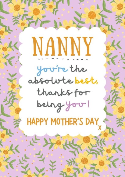 Pretty Mother's Day card - Nanny - From the Heart created by Rebecca Handy