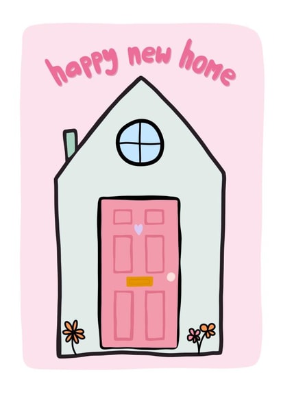 Pretty Pink New Home Card created by Flora Mack