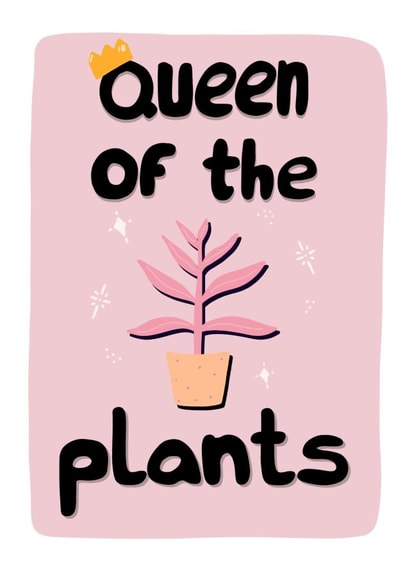 Magical Queen Of The Plants Pink Card created by Flora Mack