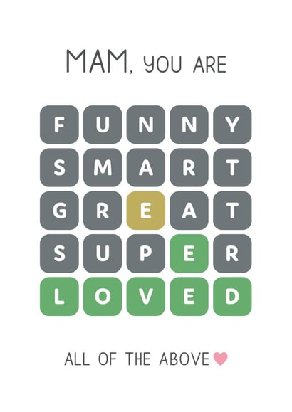 Wordle - Mam, You Are Loved created by Design By Day