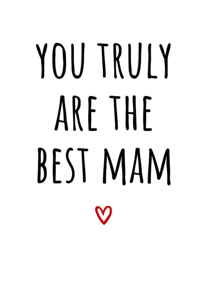 Cute Mother's Day Card - Best Mam - From the Heart created by Amy (Hedgecards)