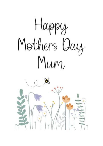 Cute Mother's Day Card - Mum - Floral created by Kalm Lettering