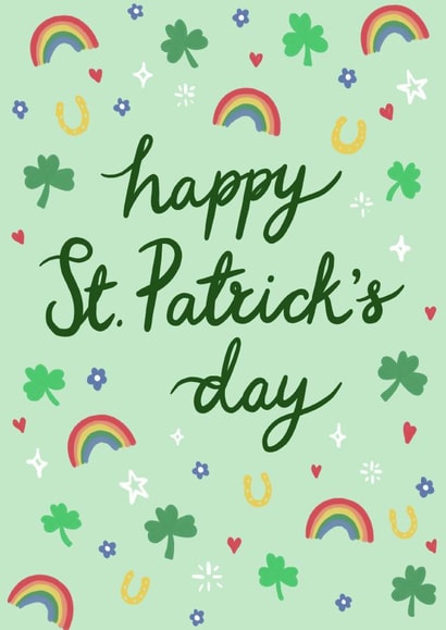 Happy St. Patricks day Card - Ireland - Lucky Shamrock - Paddy's day Card created by Jessie Maeve Studio