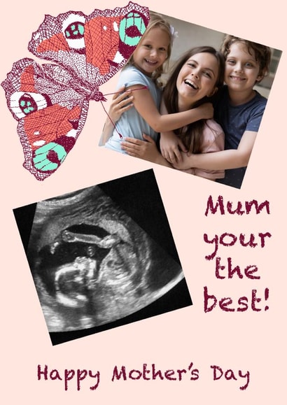 pretty butterfly Personalised Photo Card 48719 created by PAD Illustrations