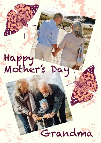 pretty  floral Personalised Photo Card 48720 created by Pearl Illustrations