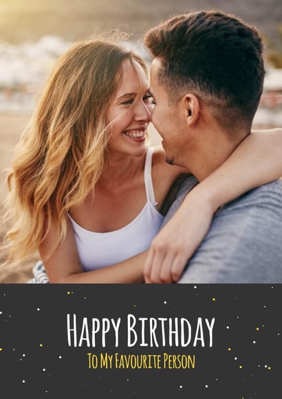 Cute Birthday Photo Card - Favourite Person created by Simon