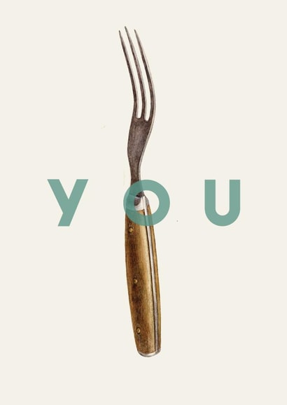 Fork You - A punny card when you prefer not to swear! created by The 13 Prints