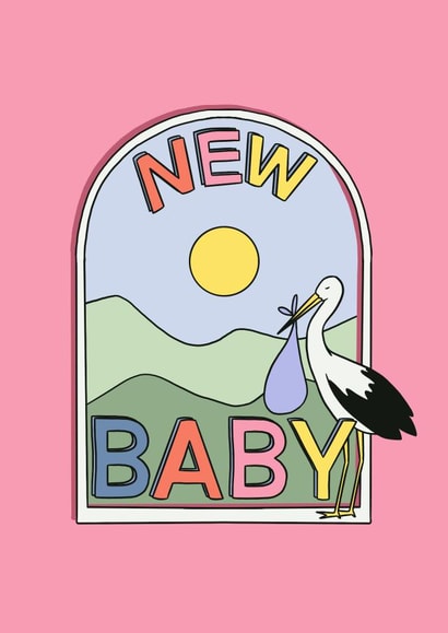 New Baby - Stork - New Arrivals created by Basil Thyme