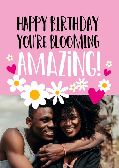 Birthday Amazing Personalised Photo Card 45531 created by Superlush Cards