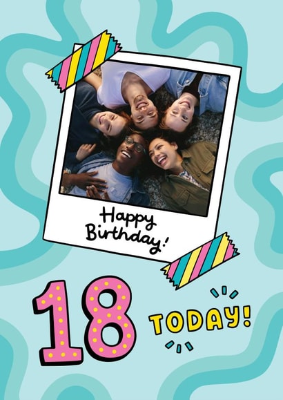 Cute Birthday Card - 18th - Polaroid created by Josie Gledhill