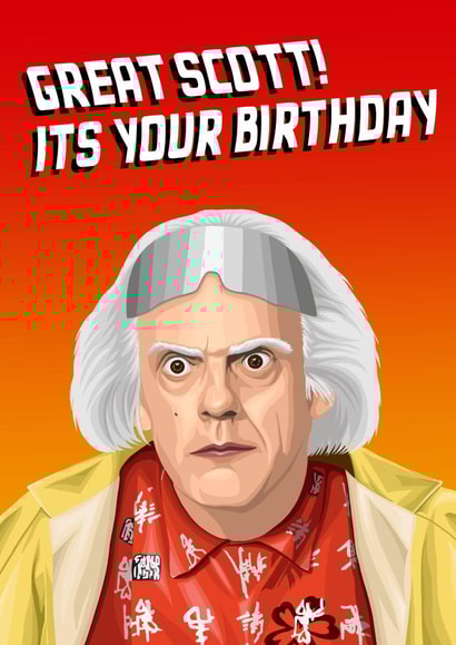 Back to the Future Doc Brown card created by Ped Designs