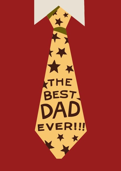 Heartfelt Father's Day Card For Dads - Necktie - The Best Dad Ever Necktie created by Night designs 