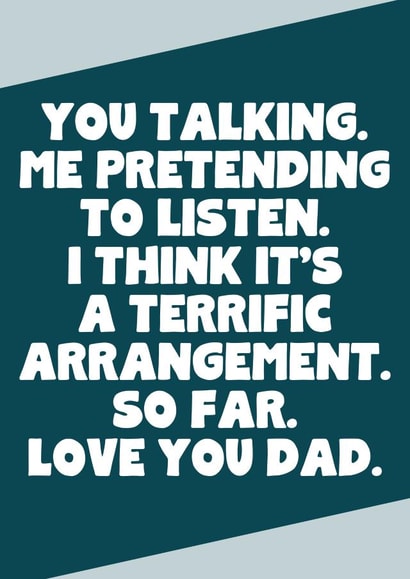 Funny Birthday Card For Dad - Father's Day Card - Love You Dad created by SixElevenCreations