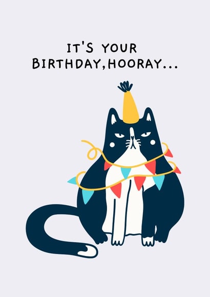 Funny Birthday Card - Grumpy Cat - Hooray created by Ink Icons 