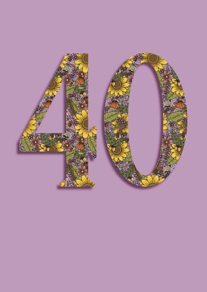 40th Birthday- Wildflower Design created by Jen James