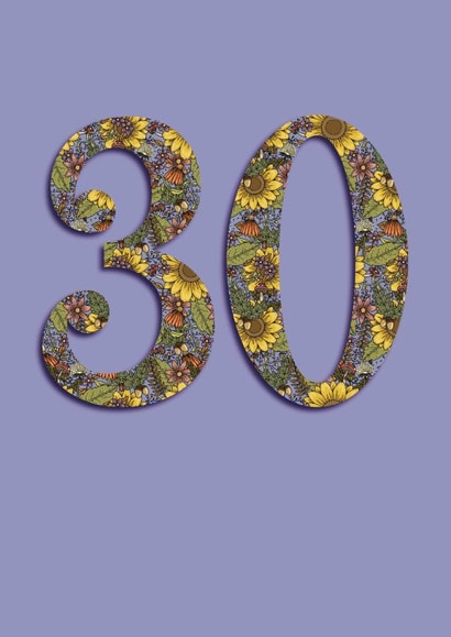30th Birthday- Wildflower design created by Jen James
