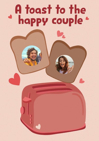 Funny Wedding Card - Toast to the Happy Couple created by Lisa Wardle