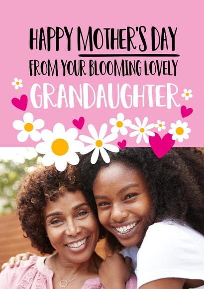 Pretty Mother's Day Card - Blooming Lovely Granddaughter created by Superlush Cards