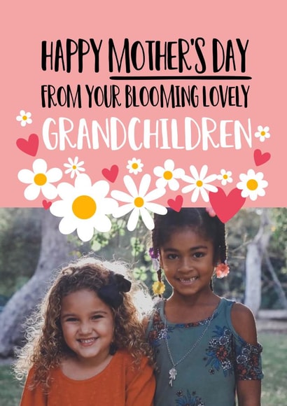 Pretty Mother's Day Card - Blooming Lovely Grandchildren created by Superlush Cards