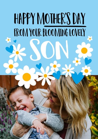 Pretty Mother's Day Card - Blooming Lovely Son created by Superlush Cards
