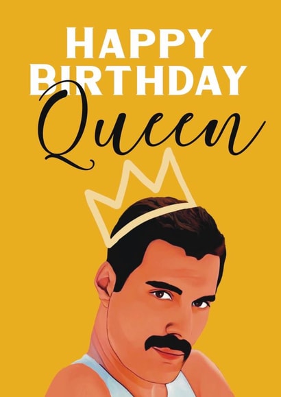 Funny Birthday Card - Queen - Freddie Mercury created by Giddy Kipper