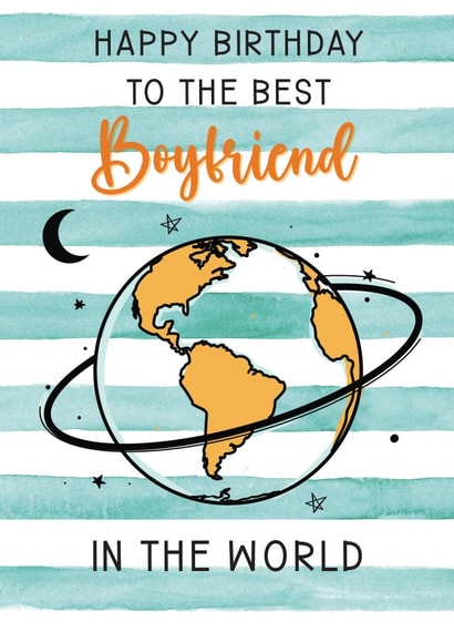 Cute Birthday Card - Best Boyfriend in the World created by Nidd And Rigg!