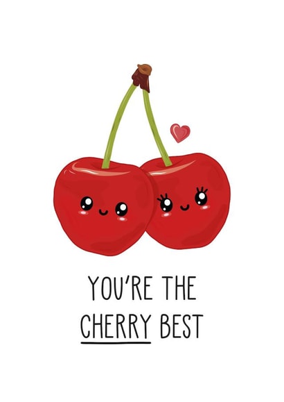 Cute Thank You Card - Cherry Best - Pun created by Just Joy Designs