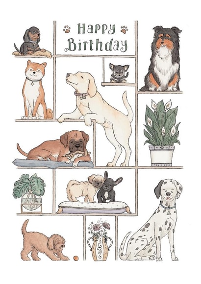 Happy Birthday Puppy-Lover! Birthday Card created by Erlenmeyer